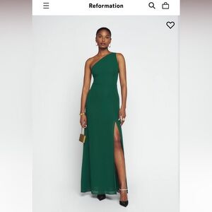Reformation Evelyn Dress Size 4 (Emerald)